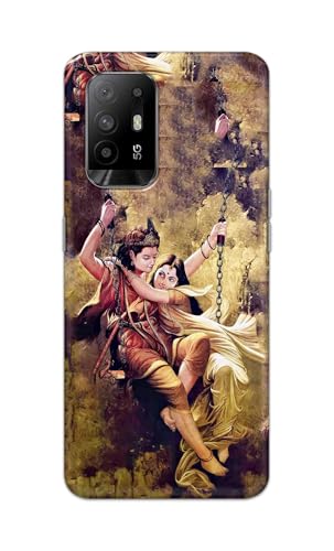 Image of Printed Hard Back Cover for Oppo F19 Pro+ 5G | Oppo F19 Pro Plus Back Cover (Radha Krishna Love -J1) -190724(EA)