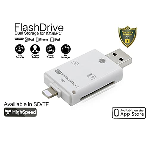 Leitor de cartão Micro SD 4 em 1, adaptador de leitor de câmera de cartão de memória para iPhone/Pad