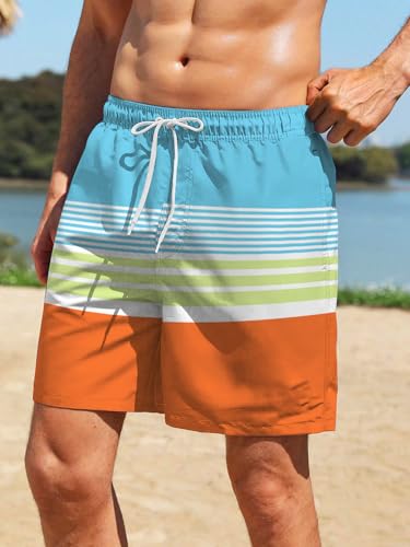 Generic Mens Swim Trunks with Compression Liner 2 in 1 Swimwear 7"" Inseam Quick Dry Swimsuit Board Shorts4