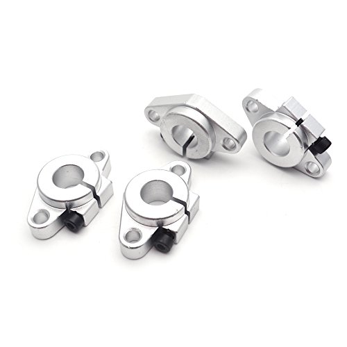 Sydien 4Pcs 12mm Linear Rod Rail Shaft Support Motion Shaft Holder Linear Bearing Guide