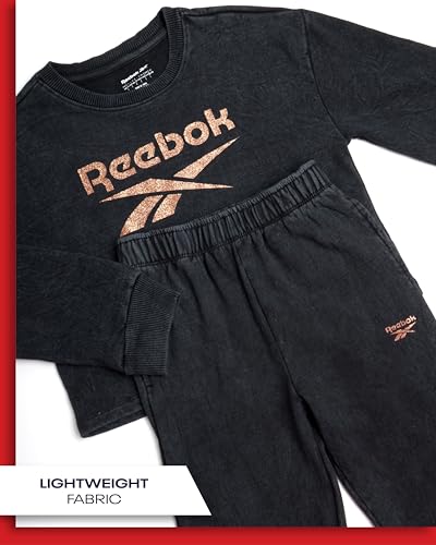 Reebok Girls' Sweatsuit Set - 2 Piece Fleece Hoodie and Jogger Sweatpants (Size 7-12)3