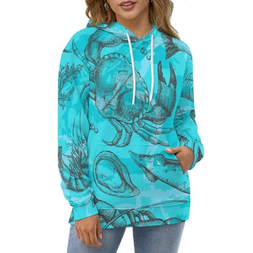 Sweat Crabe Lobster UMENG Pull à Capuche Idéal pour vos Sorties