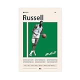 NFDVFHFRQ Bill Russell Poster auf Leinwand, Wandkunst, 