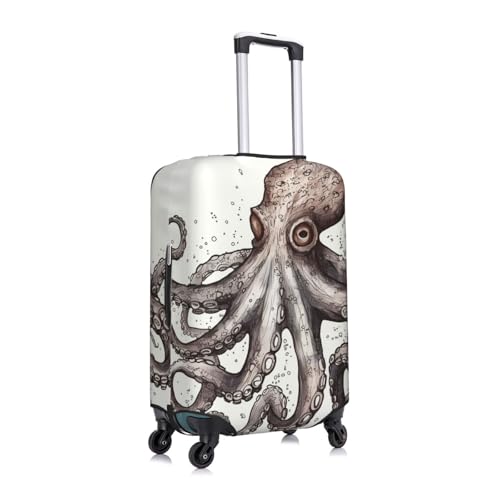 Octopus Luggage Cover Washable Suitcase Cover Tsa Approved Elastic Spandex Suitcase Protector Anti-Scratch Travel Baggage Covers Fit 18-32 Inch Luggage3