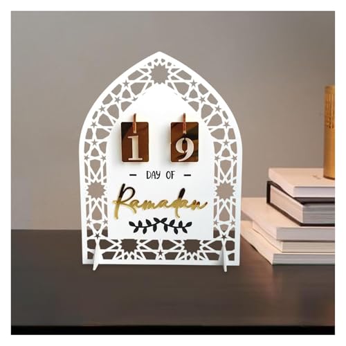 Décoration Ramadan Durable Calendrier de l'Avent Eid Acrylique Ne Se Déforme Pas
