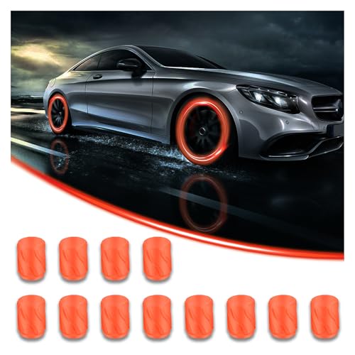 12pcs Automobile Luminous Tire Valve Cap, Automobile Corrosion-Resistant Wheel Valve