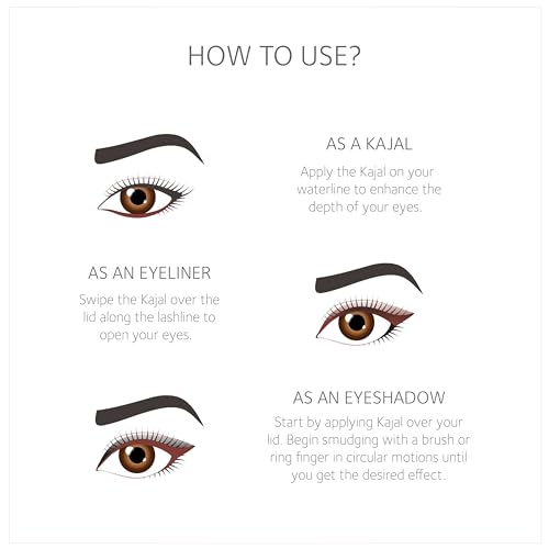 SoulTree Ayurvedic Kajal | Copper Tint Kajal 009 | Copper Shade | Enriched with 100% Organic Ghee, Almond Oil & Camphor | Soothe, Cool & Nourish Eyes | 3gm