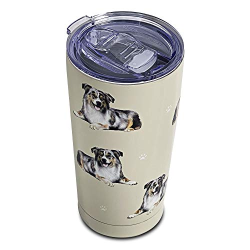 Australian Shepherd Tumbler SERENGETI 16 Oz. Stainless Steel, Vacuum Insulated Tumbler with Spill Proof Lid