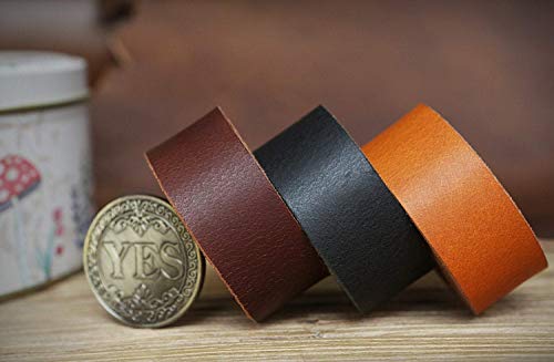 Black Brown vegetable tanned leather strap, veg tan full grain leather strip, 9/10 Oz (3.5 / 4mm) thickness,39 inch (1m) long LSX135V4