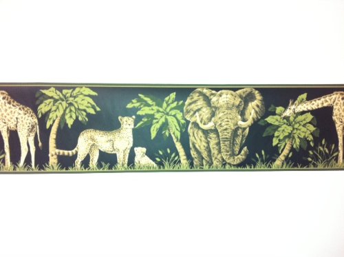 Frise de papier peint animaux de la jungle York pour relooker une chambre sans peindre
