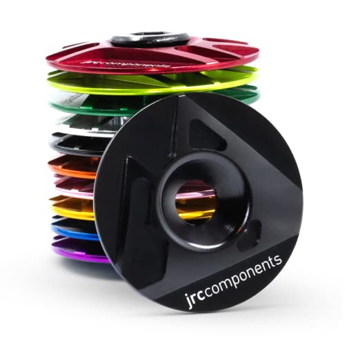 JRC Components Ahead Stem Top Cap JRC Logo Design | Lightweight 6061-T6 Aluminum Top Cap | Compatible with Road, Gravel & Mountain 1-1/8" Threadless Steerers (Black) by JRC Components - Used condition - US$12.39