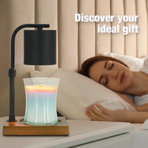 Image of Eandisom Candle Warmer Lamp Timer with 2 Bulbs - Birthday Gifts Black S