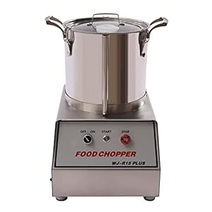 Commercial 15L Food Processor 1400W Electric Food Cutter Multifunction Meat Vegetable Cutter Stainless Steel Food Processor Suitable for Vegetable Fruits Meat Grains Ginger Garlic