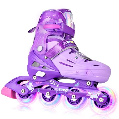 Inline skates for kids with light-up wheels