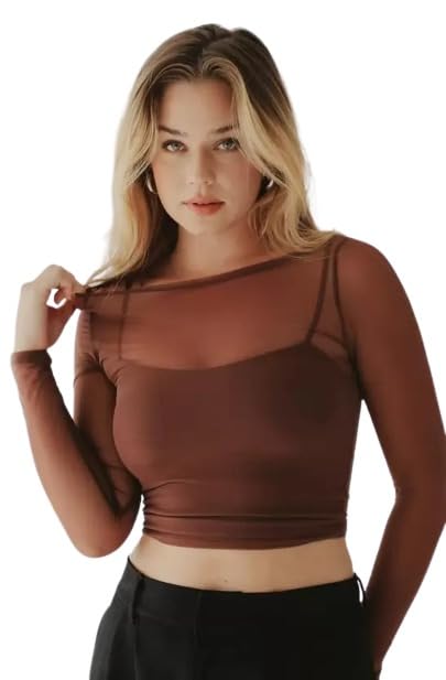 prachikfashions Solid Mesh Casual Regular Long Sleeves for Women's-picture-30