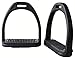PRORIDER Horse Saddle English Composite Light Weight Stirrups 4-1/2" Wide Black 51113BK