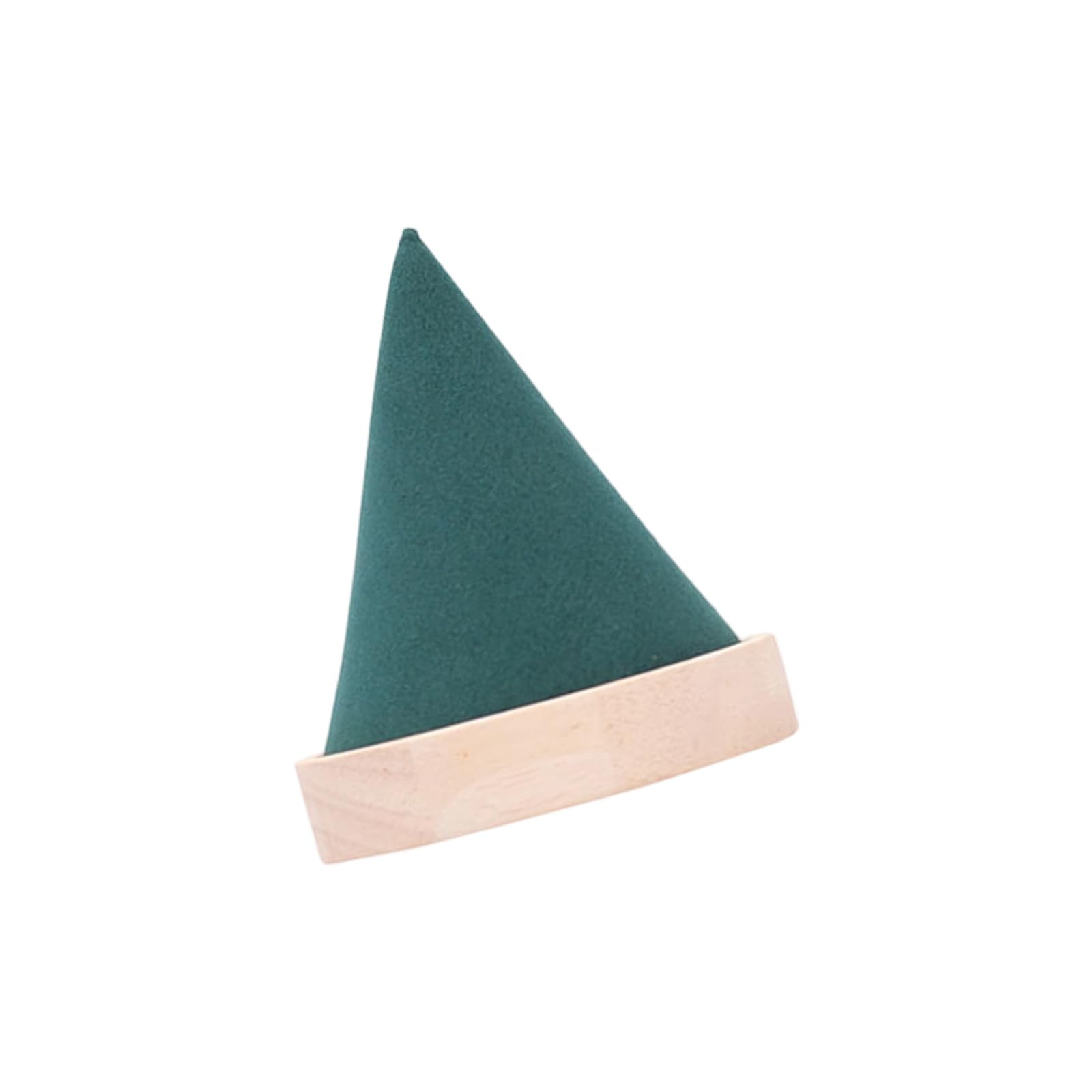 Jtqyfi Green Cone Suitable For Displaying Earrings Necklaces Cone Shaped Holder Beigeness Wood Jewelry Display Stand For Rings Bangles Necklaces Home Decor Organization