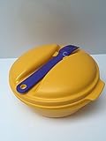  TUPPERWARE - Salat / Snack & Go gelb 600 ml Hitparade Schüssel mit Deckel / Gabel lila