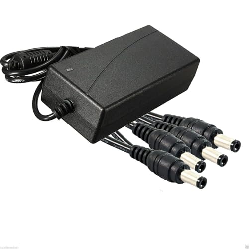 Alimentatore Stabilizzato Trasformatore 12V 3A 36W 4 Uscite Telecamere DVR Srisce Led Utilizzato per Spina di Alimentazione 12v Notebook, Schermo TFT-LCD, Radio, Nas, HD Esterno, Router, Hub, Switch