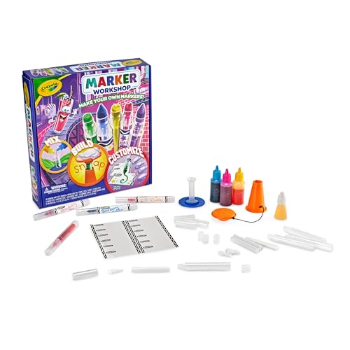 Crayola Marker Maker Kit for Kids (20 Markers) DIY Scented Emoji Broad & Fine Tip Markers Arts & Crafts Gifts for Boys & Girls Ages 6+
