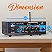 Pyle Home Audio Power Amplifier System - 2X40W Bluetooth Mini Dual Channel Mixer Sound Stereo Receiver Box w/ AUX, Mic Input - For Amplified Speakers, PA, CD Player, Theater via RCA, Studio Use - PTA2