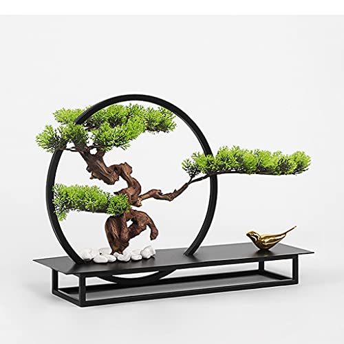 Artificial Trees Artificial Tree Bonsai Simulated Welcome Pine Potted Plant Metal Welding Frame Bird Decoration Living… - Afbeelding 6