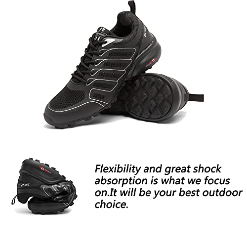 Ziitop Mens Trail Running Shoes Wild Hiking Sneakers For Men Lightweight Jogging Athletic Shoes Comfortable Runner Black thumb #3