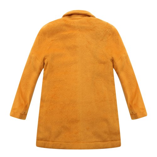Richie House Little Girls' Double-Breasted Overcoat With Protective Hand Cover Rh1193-5/6 Orange #TOP2