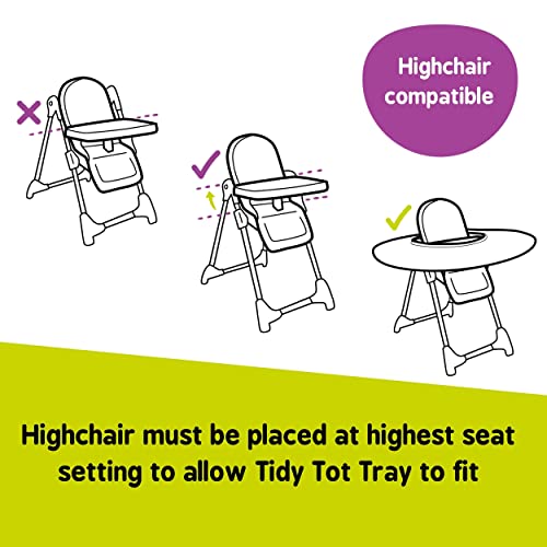 Tidy Tot Weaning Tray Kit - Highchair Mat Surround Attaches Directly to Highchair, Coverall bib with Sleeves, Ideal for Baby Led Weaning and Messy Play