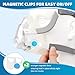 2 Pack F20 Headgear Compatible with 4 Pcs Magnetic Clips, Replacement Headgear Strap with AirFit/AirTouch F20