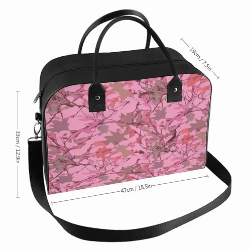Bolso Tote Camuflado Rosa con Asa Ajustable y Zipper miniatura 2