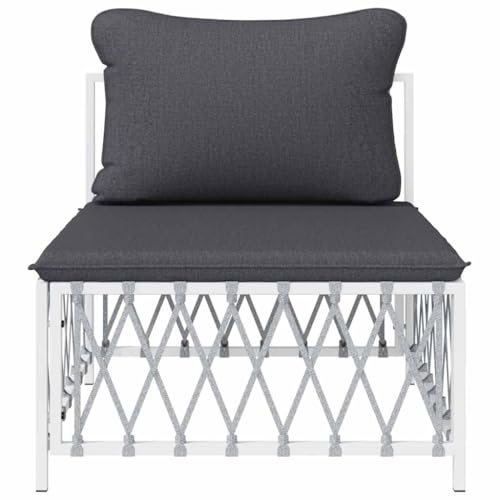 Canapé central de jardin modulable pour petit balcon et terrasse - 5