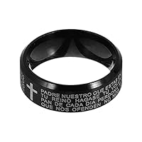 VALICLUD Anello Della Bibbia Anello In Acciaio Inossidabile Anello Con Croce Anelli Carini Anelli Della Fede Per Uomo Anelli Di Preghiera In Oro Per Donna Fedi Nuziali Ciondolo Da Uomo