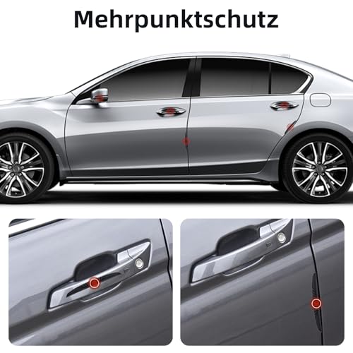 AOZUO 6 Stück Autotür Türgriff Kantenschutz, Universal Türkantenschutz Auto Gummi Autotür Schutz, Autotüren Kantenschutz Autotür für Rückspiegel, Türen, Türgriff (Schwarz)