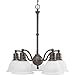 Progress Lighting P4281-20 5-Light Reversible Chandelier, Antique Bronze