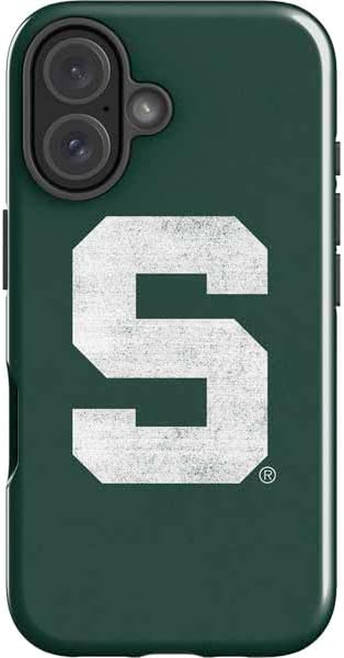 Skinit Impact Phone Case Compatible with iPhone 16 - Officially Licensed Michigan State University MSU Letters Design