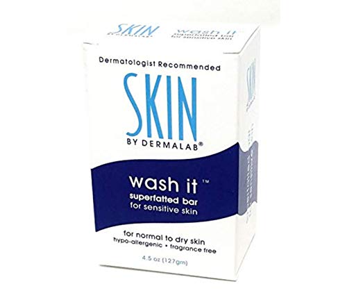Wash It Superfatted Hypoallergenic Fragrance Free Cleansing Bar for Sensitive to Normal Skin