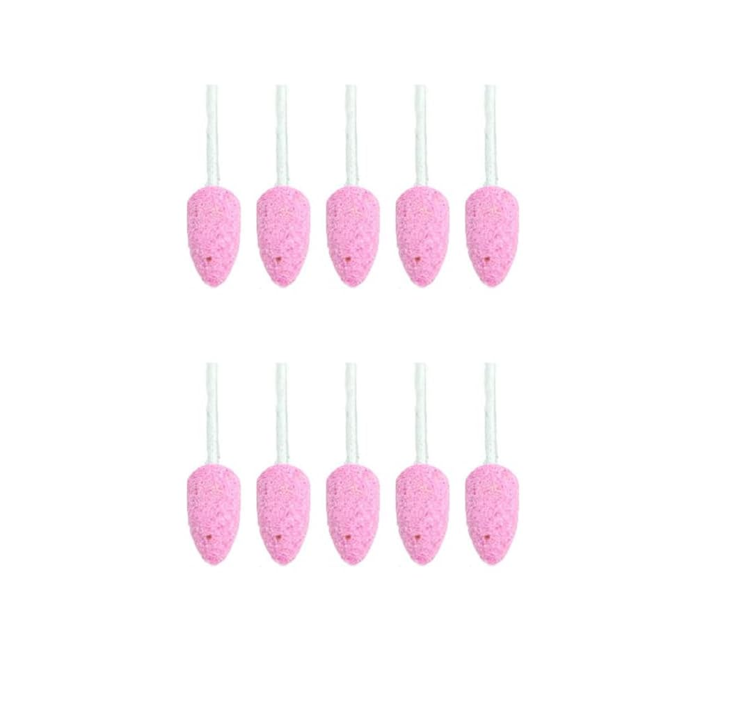 10 Pieces Shank Mounted Stone Heads 6mm Abrasive Mounted Stone Grinding Wheel Head Polishing Point Stone Heads Bullet Shape
