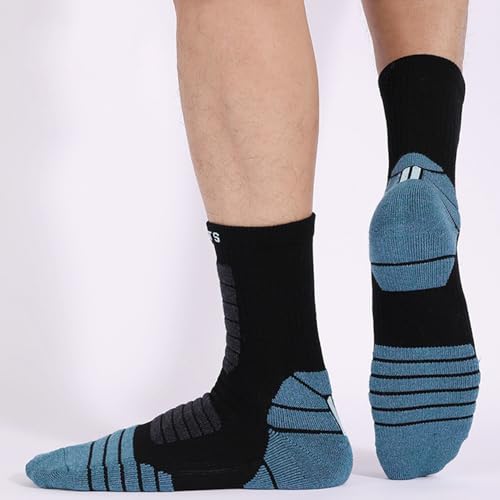 Socks for Casual Outing, Fitness and Sports, Comfortable, Breathable, Machine Washable, High Resilience, Soft, Abrasion-Resistant, Pilling-Resistant - 1 Pack, Black