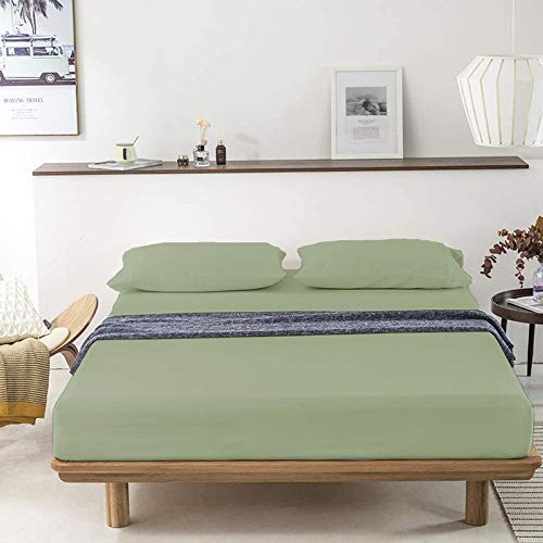 400-TC Top Selling Egyptian Cotton Hotel Quality Bedsheet (102x108 inches) with 2-Pillow Covers King Size -Emerald Green