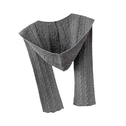 Scarf with Hood Soft Neck Ear Warmer Knitted Scarf for Women Men Walking Outdoor
