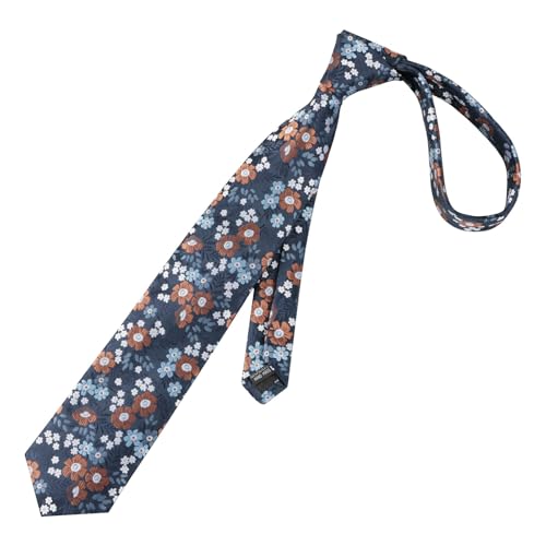 Image of Alizeal Mens 3.15'' Natural Flower Pattern Tie with Floral Pocket Square Set