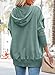 PRETTYGARDEN Womens Long Sleeve Casual Button Up V Neck Hoodies Oversized Pullover Sweatshirt Hooded Tops with Pockets (Bean Green,Medium)