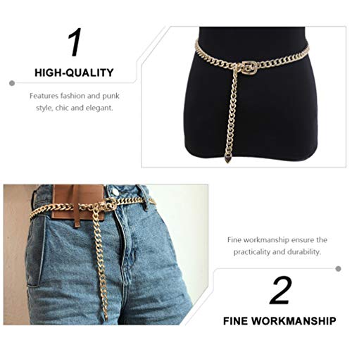 VALICLUD Correntes para jeans, cinto corporal, roupas decorativas, corrente de bolso, correntes, cin