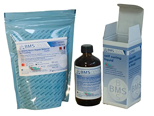 Resina para reparación de prótesis dentales autocurables en frío 500 g + 250 ml (ROSA VETEADO)