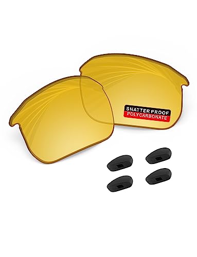 Image of PRO+ Polycarbonate Non-Polarized Replacement Lenses & Nose Pads for BOSE Tempo BMD0011 Sunglasses - Night Vision Yellow