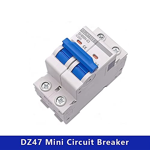Disjoncteur miniature 2 broches 400V Type C 6A pour tableau électrique sur rail DIN 36mm - 4