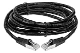 SF Cable, 10ft Shielded CAT6 550MHz (SSTP) Molded Patch Cable Black Color