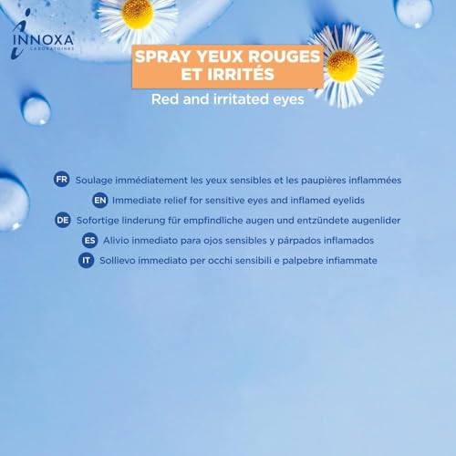 INNOXA Laboratoires – Augenspray für Rote und gereizte Augen – Allergien, Reizungen, Juckreiz – Sofortige Linderung – Sanfte und einfache Anwendung – 10 ml