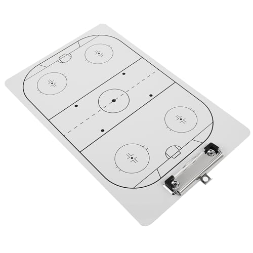 CONGARTENO Tablero de Hockey Borrado Seco Doble Cara Portátil para Entrenadores Pizarra Reutilizable para Hockey y Deportes de Equipo Superficie Fácil de Borrar Resistente y Versátil